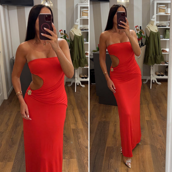 dress monoii - ROSSO