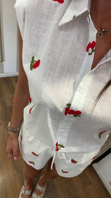 set cherry smanicato - BIANCO