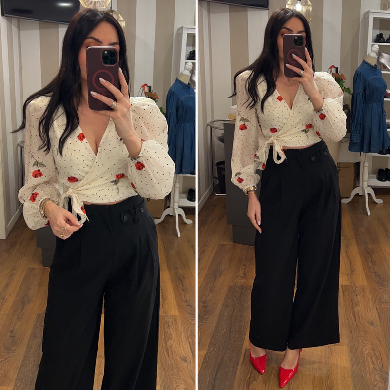 pantalone jasmine - NERO