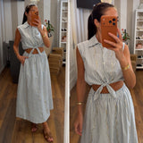 top riviera - blu/bianco