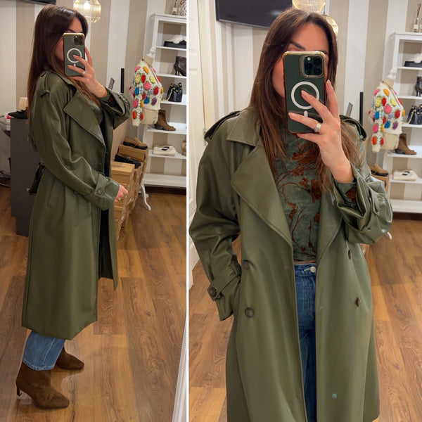 trench ecopelle - VERDE