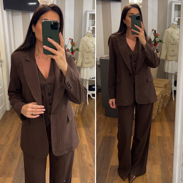 blazer NY - marrone gessato