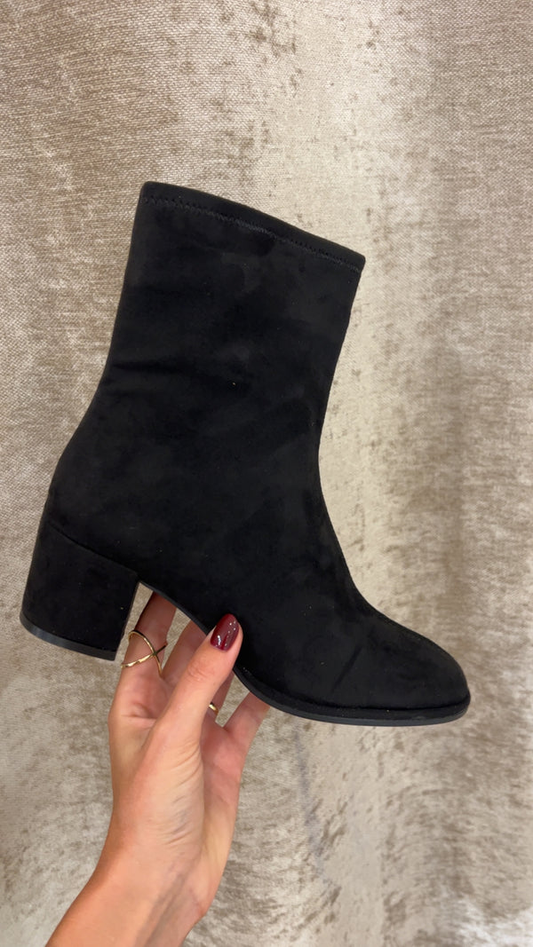 tronchetto scamosciato - NERO