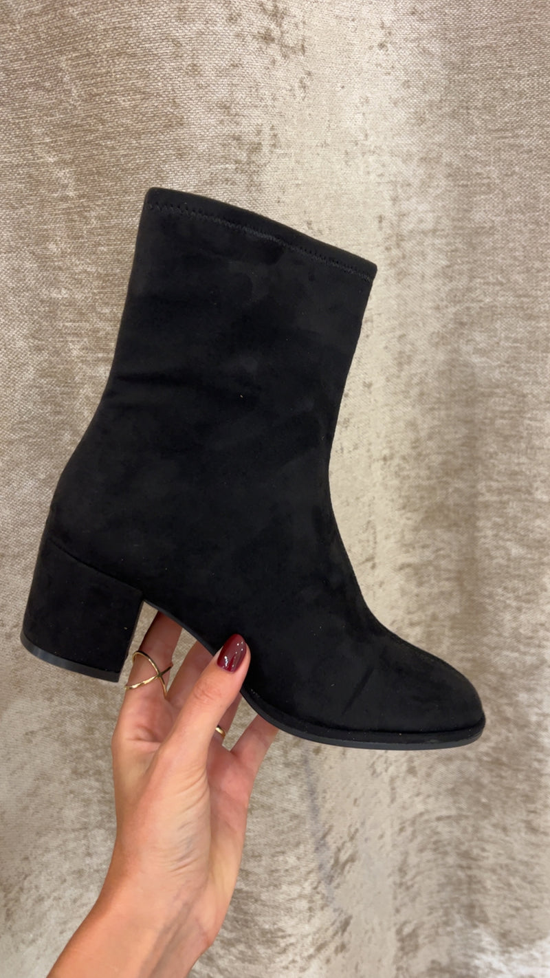 tronchetto scamosciato - NERO