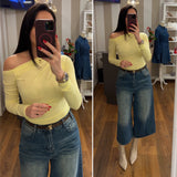 maglia assimetrica - GIALLO