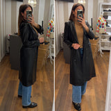 trench ecopelle - NERO