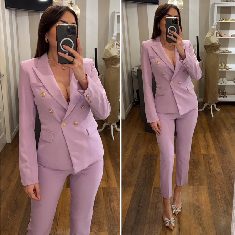 PANTALONE SIGARETTA - LILLA