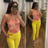 PANTALONE SIGARETTA - GIALLO