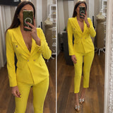 PANTALONE SIGARETTA - GIALLO