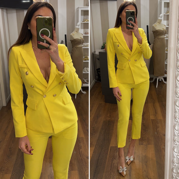 PANTALONE SIGARETTA - GIALLO