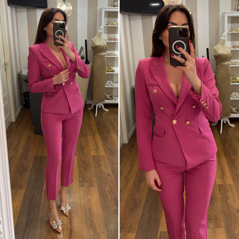 PANTALONE SIGARETTA - CICLAMINO