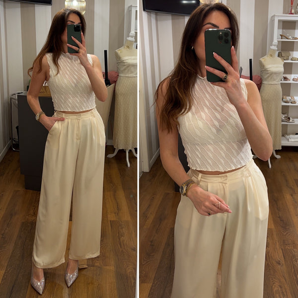 pantalone raso - CHAMPAGNE