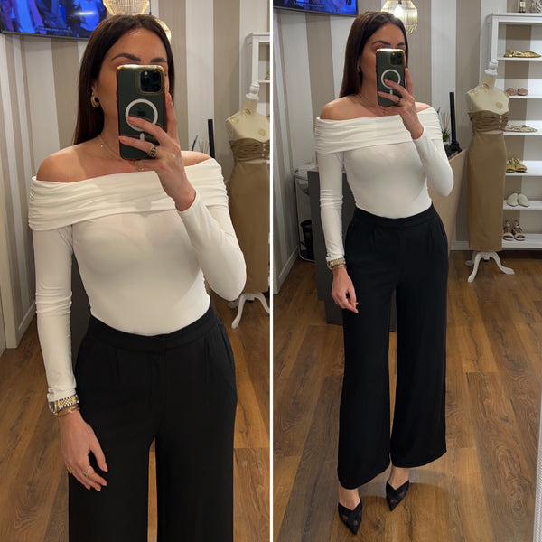 pantalone palazzo - NERO