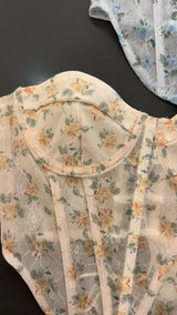 bustino fiori - GIALLO