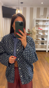 giacca denim pallettes - DENIM